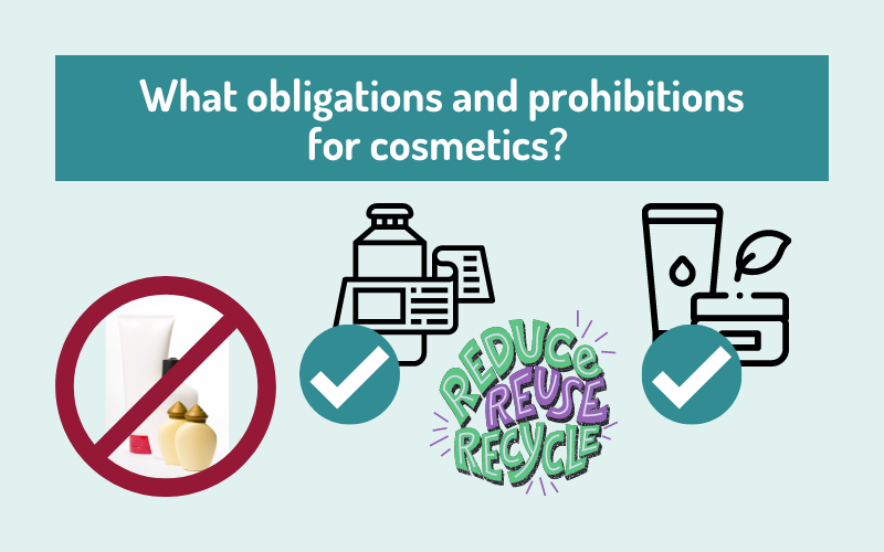 What obligations and prohibitions of the AGEC law for cosmetics in 2022? 